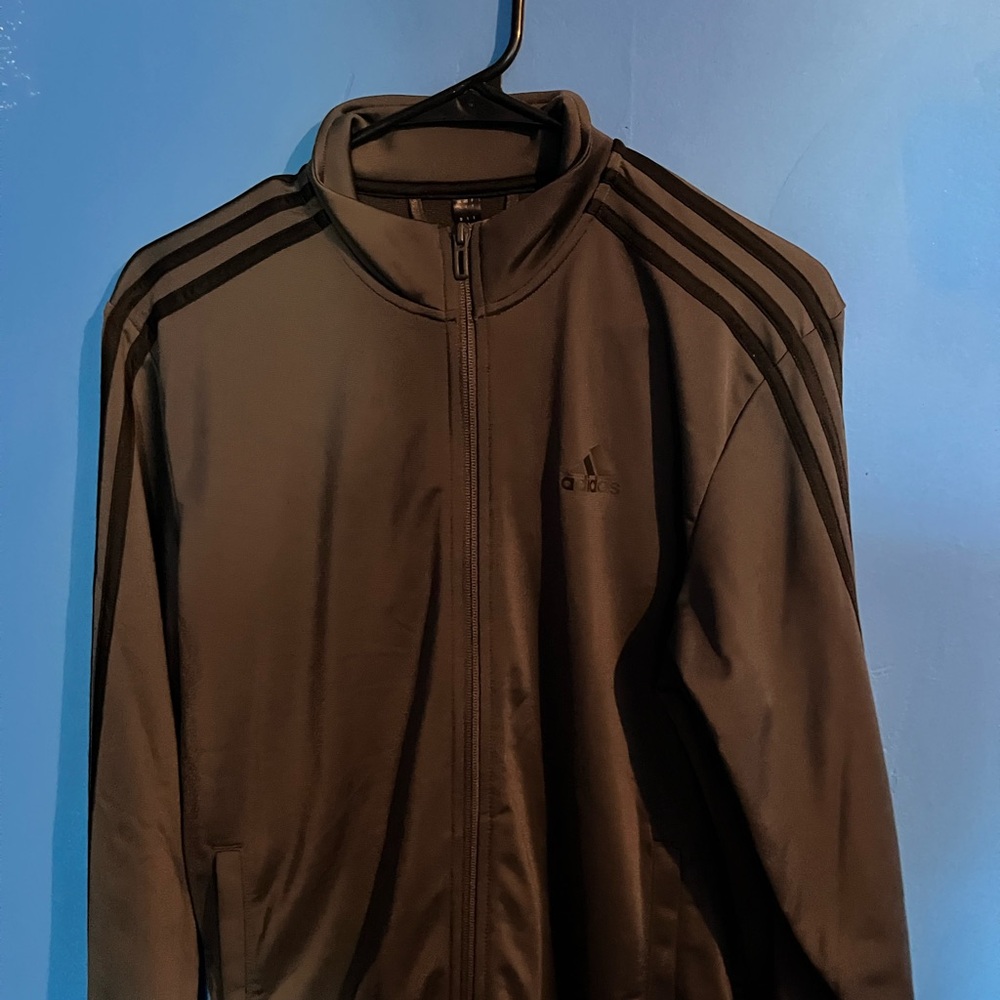 Adidas Men's Black Windbreaker Jacket